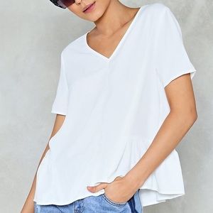 NASTY GAL Lay It Down Ruffle Top